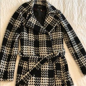 Express wool jacket - black and white, warm!